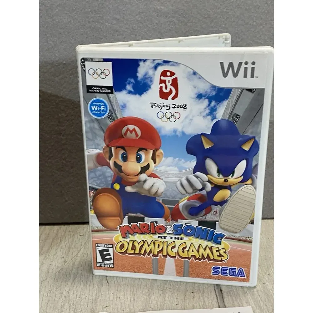 Nintendo Wii 2-Game Lot - Sonic Mario Olympic Games & Sonic and the Secret Rings